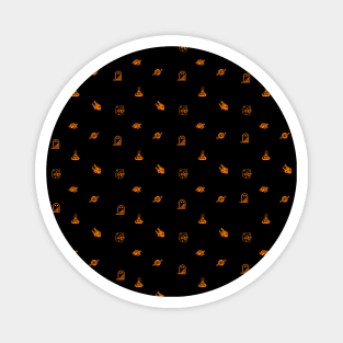 Orange Illusion Magical Wild Pattern Magnet